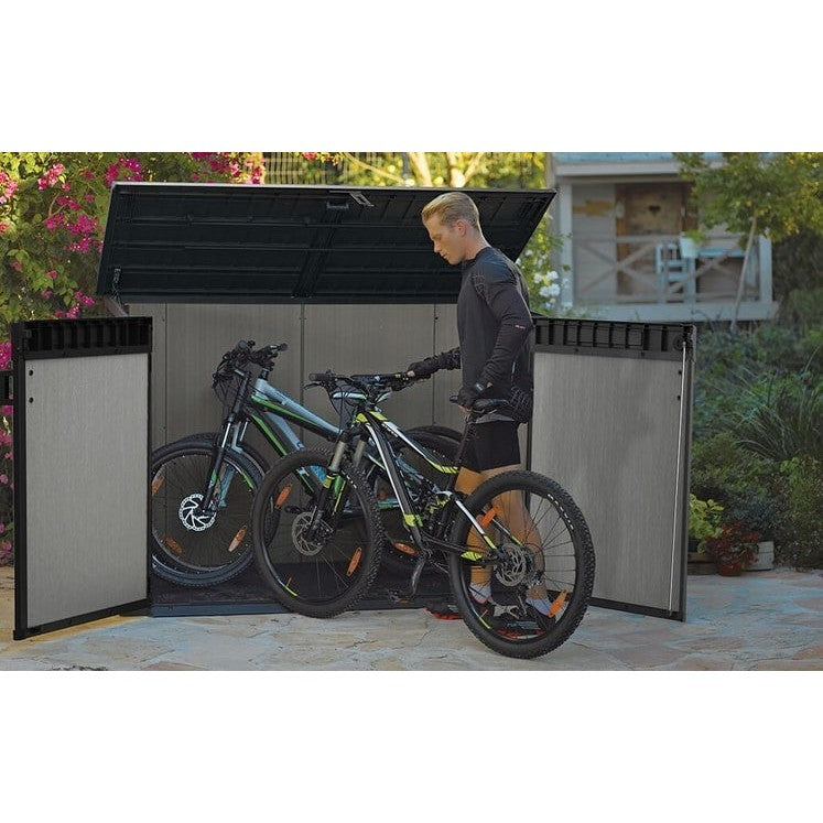 Keter 6 x 3 Oakland Grande Store Heavy Duty Plastic Shed – Grey - Bargain Beds