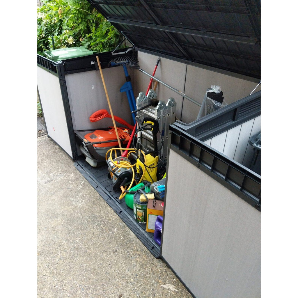 Keter 6 x 3 Oakland Grande Store Heavy Duty Plastic Shed – Grey - Bargain Beds