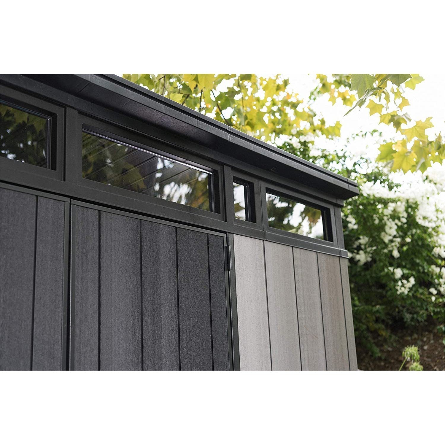 Keter 11x 7 Artisan Heavy Duty Plastic Pent Shed – Grey - Bargain Beds