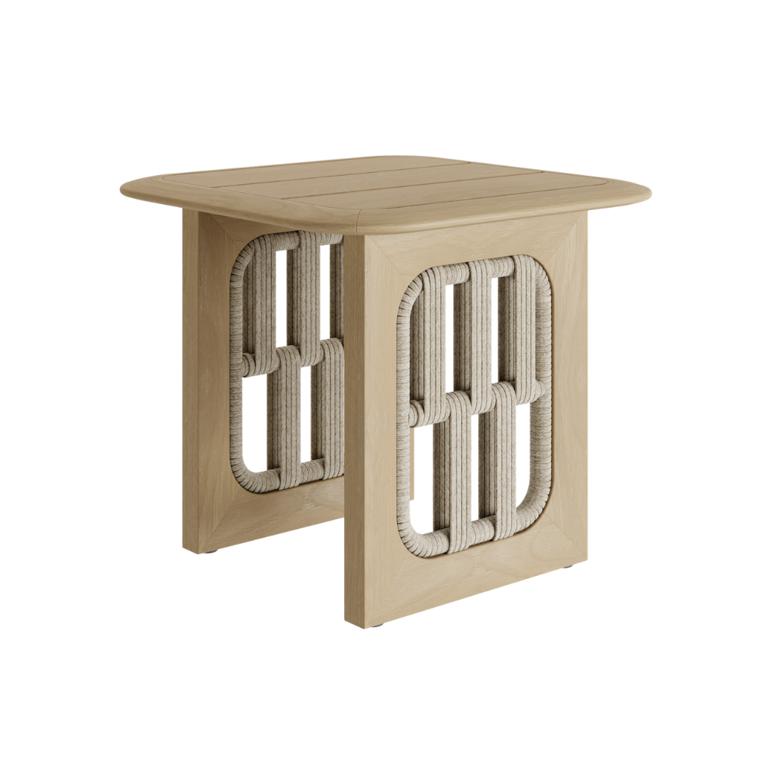 N2 Side Table Light Teak - Bargain Beds