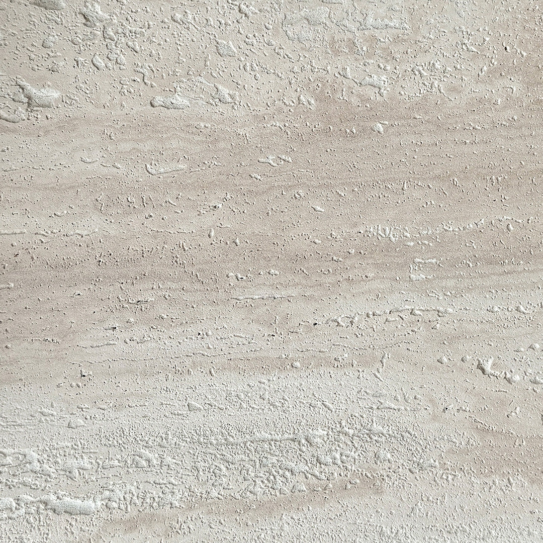 Porto Travertine Side Table, White - Bargain Beds